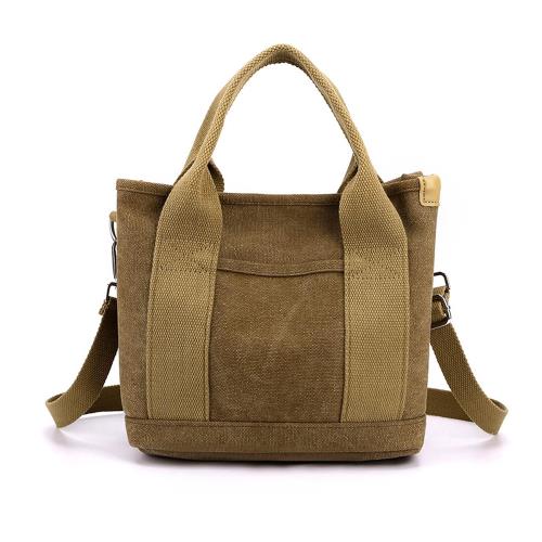 Acorn*橡果-日系原宿風斜背包手提包側肩包帆布包購物包6522(咖啡)