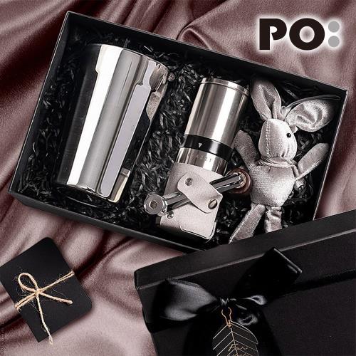 【PO:Selected】丹麥棱角保溫杯咖啡二件禮盒組(棱角保溫杯460ml-共3色/咖啡磨2.0)