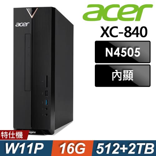 Acer XC-840 商用薄型電腦 N4505/16G/512SSD+2TB/W11P
