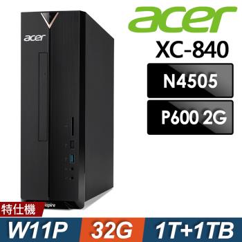 Acer XC-840 商用薄型電腦 N4505/32G/1TSSD+1TB/P600_2G/W11P