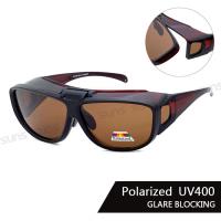 【SUNS】 Polarized上翻式偏光墨鏡 茶框茶片 可外掛式套鏡 抗UV400 可套鏡 防眩光 遮陽