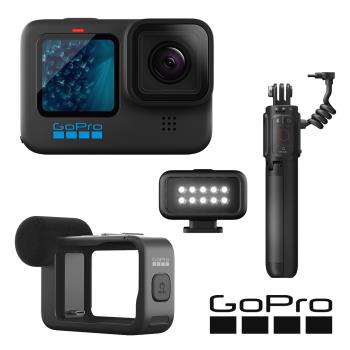【GoPro】HERO 11 創作者套組 (HERO11單機+燈光模組+媒體模組+Volta電池握把/腳架) 正成公司貨