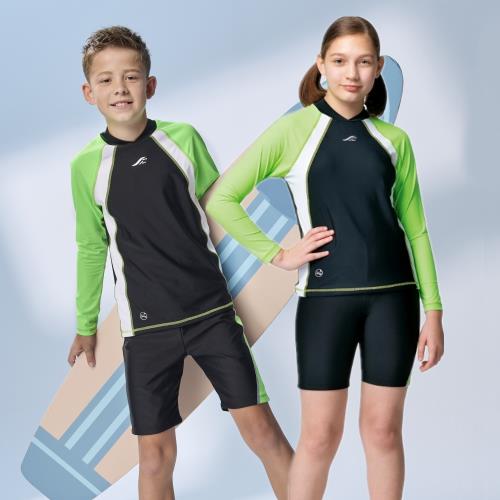 【SAIN SOU 聖手牌】大童/成人長袖二件式防曬泳裝(NO.A7222018) (現貨+預購)