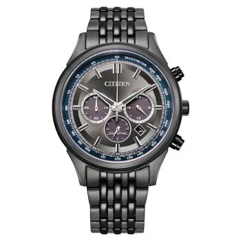 【CITIZEN】星辰 Eco-Drive 光動能 CA4417-85H 雅痞質感 藍寶石鏡面 鋼錶帶 計時男錶 灰/黑 41.7mm