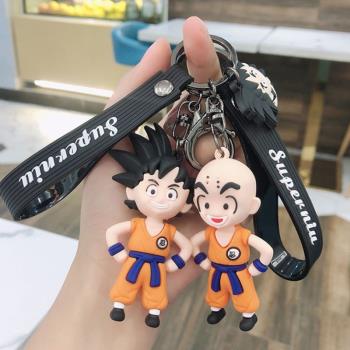 日本動漫卡通鑰匙扣同款七龍珠手機鑰匙掛件娃娃機創意掛件鑰匙鏈