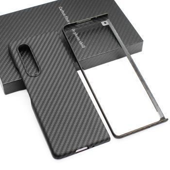 適用三星折疊Z Fold3 5G超輕薄芳綸商務舒適裸感W22碳纖維手機殼