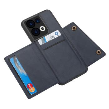 適用OPPO Reno8手機殼卡包可放卡9 Pro皮套創意帶裝卡套插公交卡槽
