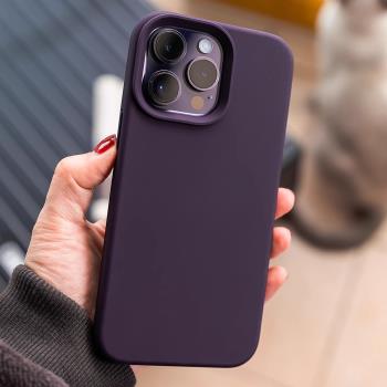 暗紫色液態硅膠適用蘋果14promax手機殼iphone14pro保護套ip13的鏡頭全包十四新款凹槽12簡約11por純色男女款