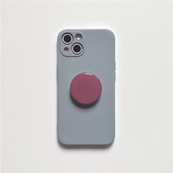 14溫柔配色支架液態膚感軟殼適用11蘋果13mini手機殼iphone12防摔