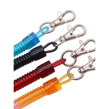 可伸縮電話線鑰匙鏈 彈簧手機鏈塑料鑰匙扣 工具掛件彈力繩彈簧塑