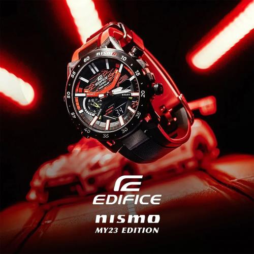 CASIO 卡西歐EDIFICE NISMO MY23聯名藍芽太陽能電力賽車錶ECB-2000NIS