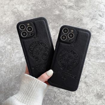 潮牌克羅心xs適用於蘋果iphone16pro MAX保護套15plus真皮手機殼Magsafe帶磁吸全包復古私人定製小眾ins情侶