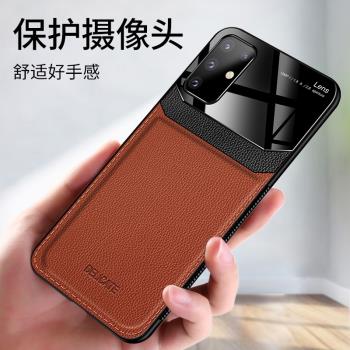 適用三星S20手機殼Galaxy S20+皮紋保護套蓋樂世S20Plus軟矽膠全包邊S20Ultra鏡頭防摔5G潮牌男女款皮質外殼