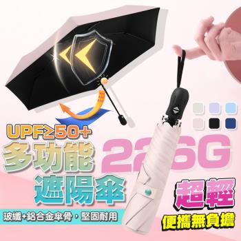 【泰GER生活】超輕量黑膠布自動晴雨傘