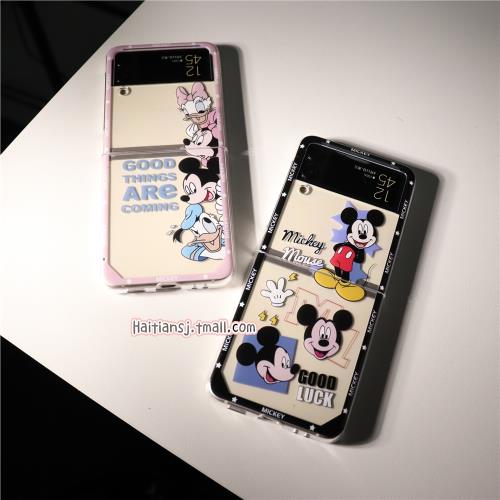 海恬 卡通米奇適用三星Galaxy Z Flip3/4手機殼zflip6/5新款折疊屏保護套zfold6/5/4/3高級vivoxflip硬xfold2