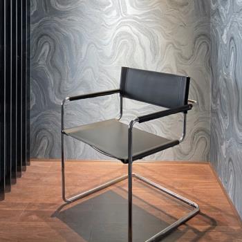 先生扶手椅中古餐椅北歐包豪斯經典設計師辦公工作室洽談接待椅子