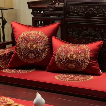 新中式紅木沙發坐墊現代實木家具羅漢床椅子靠墊防滑海綿椅墊加厚