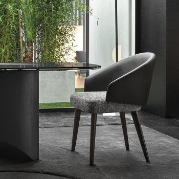 北歐實木餐椅現代簡約時尚創意家用餐廳酒店桌椅靠背輕奢扶手椅子