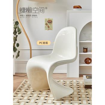 慵懶空間亞克力餐椅北歐靠背家用透明椅網紅ins風小戶型塑料椅子