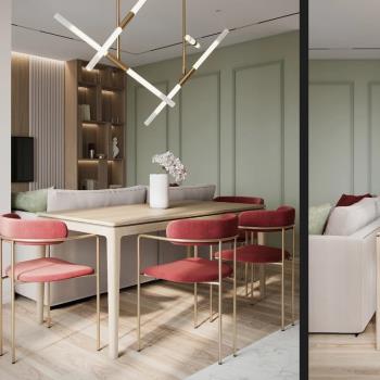 北歐輕奢現代鐵藝ins簡約家用靠背餐椅網紅意式餐廳酒店化妝凳子