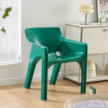 北歐復古餐椅設計師創意扶手椅現代簡約家用vintage網紅靠背椅子