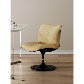 北歐餐椅設計師款意式輕奢現代簡約書房靠背咖啡椅高檔可旋轉椅子