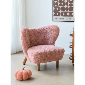 北歐單人沙發椅家用小戶型休閑沙發椅設計師款單椅網紅輕奢老虎椅
