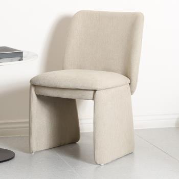 韻致北歐簡約餐椅設計師靠背詫寂風家用單椅舒適洽談椅咖啡廳椅子