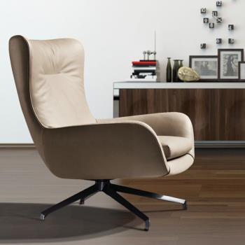 現代單人沙發椅意式輕奢玻璃鋼簡約藝術設計師客廳網紅ins休閑椅