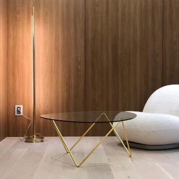 北歐現代小戶型客廳玻璃小茶幾創意透明桌子邊幾輕奢法式設計師