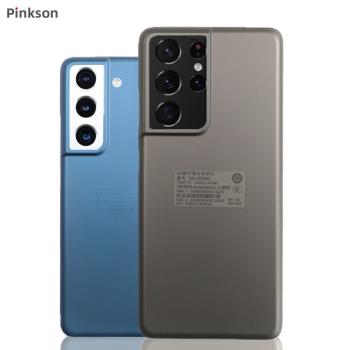 Pinkson適用三星S22手機殼s21+保護套s22u超薄s21ultra透明全包磨砂硬殼簡約PP新潮款男女高檔5G商務輕薄軟套