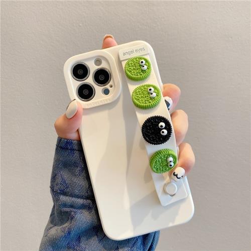 可愛腕帶支架適用蘋果15手機殼新款iphone14promax情侶13硅膠套12蘋果15 Ultra/iphone15 Ultra手機殼