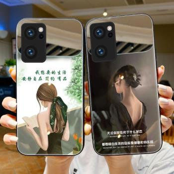 DZ化妝鏡opporeno7手機殼女款reno6pro防摔reno5清新6pro+高檔5k帶鏡子4鏡面7se玻璃3創意2文字pro十套7pro潮