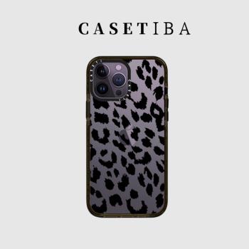 黑白創意豹紋適用蘋果iPhone14pro max手機殼12透明13歐美潮牌