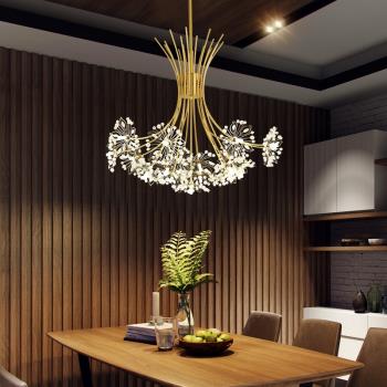 北歐吊燈后現代簡約蒲公英水晶創意個性ins網紅客廳餐廳臥室燈具