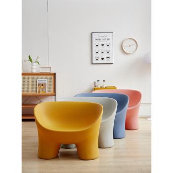 2.0版本象腿椅子網紅ins戶外椅設計師創意塑料凳北歐簡約陽臺沙發