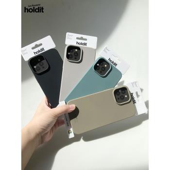 【特價清倉】holdit超輕薄款液態矽膠適用蘋果iPhone14 Pro Max手機殼13簡約12純色軟殼北歐ins風保護套簡約