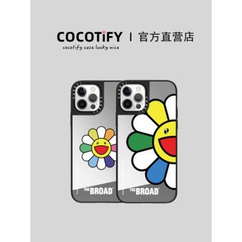 COCOTiFY藝術家聯名款 村上隆太陽花適用于蘋果14pro max手機殼iPhone13pro 透明保護套12全包防摔卡通鏡面