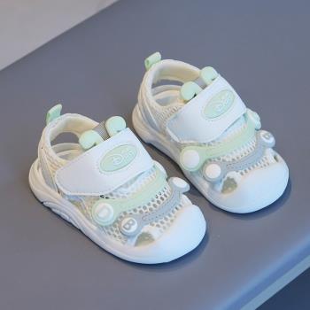 夏季網面涼鞋男寶寶女童0-1一3歲男童春夏學步鞋嬰兒透氣軟底鞋子