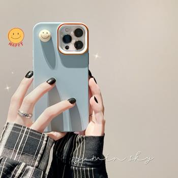 韓國卡通Smile笑臉適用iPhone14pro max蘋果13手機殼11新款12立體plus情侶14Pro個性13Promax防摔12Pro保護套