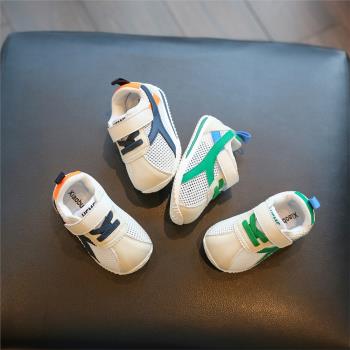 嬰兒鞋子夏款男寶寶網鞋軟底透氣嬰幼兒學步鞋0一1歲小女童機能鞋