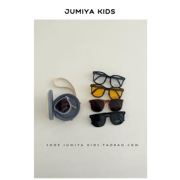 兒童墨鏡可折疊夏季防紫外線偏光男童女童太陽鏡寶寶大框眼鏡潮酷