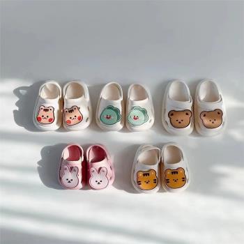 韓國同款兒童涼拖鞋夏季男女寶寶室內軟底涼鞋沙灘鞋防滑洞洞鞋
