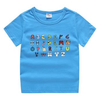 字母傳說夏季衣服童裝男童短袖t恤兒童體恤2023新款男孩半袖上衣