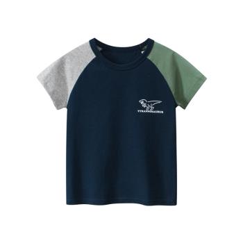 27kids韓版童裝夏季外貿新品 2023年兒童短袖男童T恤衫衣服