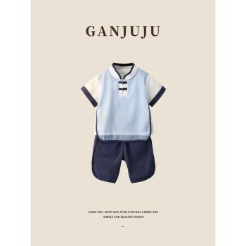 漢服男童中國風衣服兒童古裝男孩夏季唐裝國學服男寶寶六一演出服