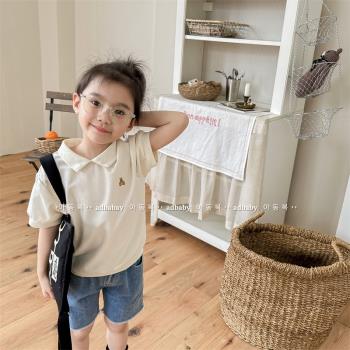 兒童夏裝polo衫2025夏季童裝新款T恤男童女童洋氣短袖寶寶上衣
