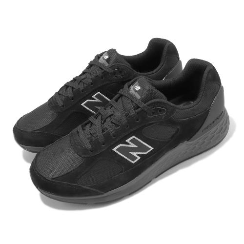 New Balance 休閒鞋Fresh Foam 1880 V1 2E 寬楦男鞋黑銀反光緩震運動鞋