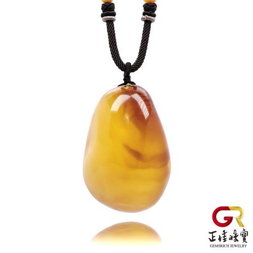 【正佳珠寶】蜜蠟琥珀 頂級紅皮蜜蠟 31.4g 原礦吊墜 蜜蠟琥珀吊墜｜可調式棉繩