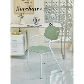 NORCHAIR網紅ins透明餐椅小戶型家用扶手椅北歐奶茶店設計師椅子